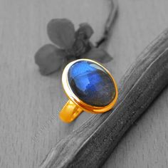 Blue Fire Labradorite gold ring, 14k yellow gold Labradorite ring, Labradorite Cabochon jewelry,romantic gift ring,gold ring, gift for her Labradorite is known for its qualities of "magic" including clairvoyance, psychic powers, telepathy, communication with higher and inner wisdom and guides. Known as a gemstone of adventure, Labradorite is said to help one set off and move swiftly on the inner path and on higher journeys. The 14K yellow solid gold bezel and solid yellow gold ring are both shin Orange Ring, Psychic Powers, Inner Wisdom, Labradorite Cabochon, Cabochon Jewelry, Labradorite Ring, Blue Fire, Gift Ring, 14k Gold Ring