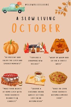 Slow living inspiration to live a mindful, cosy and intentional October. Hygge Autumn, Funny Lists, Hygge Life, Seasonal Living, October Crafts, Empty Cup, Health Activities, Fall Mood