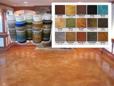 an image of some paint samples on a table