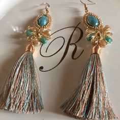 Just Beautiful! Original Elegant 4.7 Inches Long Very Detailed Bundle And Save Fast Ship! These Will Be One Of Your Favorites In Your Collection. Elegant Turquoise Tassel Earrings With Fringe, Elegant Turquoise Tassel Fringe Earrings, Elegant Turquoise Tassel Earrings, Turquoise Dangle Tassel Earrings For Party, Turquoise Tassel Earrings For Party, Elegant Turquoise Earrings With Tassels, Elegant Turquoise Earrings With Fringe, Party Turquoise Tassel Earrings, Jewelry Tiffany