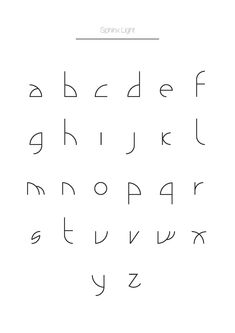 the alphabet is shown in black and white