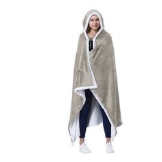 Just warp our blanket poncho when you walk around the house or take a trip during the cold season. Made of sherpa fleece material, it is soft and fluffy. It also has corner pockets to keep your hands warm. You may also use it as a throw.One size for most people. Makes a great gift for Christmas or Thanksgiving to a wife, mom, daughter, or friend. Cozy Hooded Poncho For Outdoor, Cozy Oversized Cape For Cold Weather, Oversized Cozy Poncho For Outdoor, Cozy Cape For Cold Weather, Blanket Poncho, Oversized Blanket, Outdoor Concert, Sherpa Throw Blankets, Fluffy Blankets