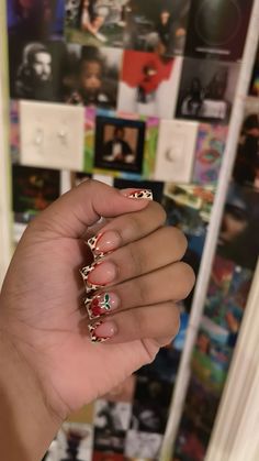 #square #nailsoftheday #cheetah #nails Cheetah Acrylic Nails Short, Chita Print Nails Design, Red Black And Cheetah Nails, Duck Nails Cheetah Print, Chita Print Nails, Cheetah Print French Nails, Short Nails Cheetah Print, Emo Square Nails, Cheetah Nails Square