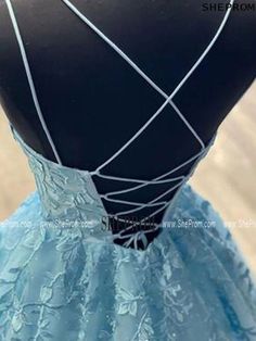 Buy Beautiful Double Straps Tulle Lace Long Baby Blue Prom Dress Wtih String Back id#TZ1375 at SheProm. SheProm.com is an online store with thousands of formal dresses. Shop 100% authentic prom dresses with free standard shipping. Sky Blue Prom Dress, Blue Evening Dress, Sweep Train Prom Dress, Popular Prom Dresses, Spaghetti Strap Prom Dress, Lace Formal Dress, Lace Prom Dress, Blue Evening Dresses, Blue Tulle