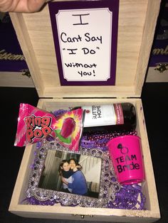 an open box with some items in it that say i can't say i do