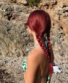 Hairstyles For All Hair Types, Cherry Red Hair, Red Hair Inspo, Wine Hair, Cherry Hair, Dyed Hair Inspiration, Dye My Hair, Dream Hair