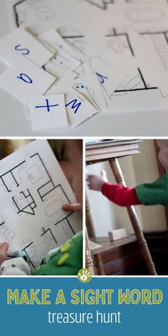 make a sight word treasure unit for kids to learn numbers and letters with the help of their own hands