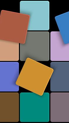 the colorful squares are arranged in different colors