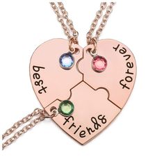 PRICES MAY VARY. This adorable set is perfect for you and your best friends! This listing is for 3pcs set, all are pendant necklaces. Material: Alloy. Rhinestones. Best Friends Jewelry Set. It showing the special love and friendship of Meredith and Christina, the perfect gift for your best friend . Charm size #1: 30mm*23mm; #2: 30mm*24mm; #3: 25mm*31mm. Qty:3x Friendship necklaces. Each Order Comes with Elegant Gift Box and JOVIVI Velvet Pouch! Material: Alloy & Rhinestones.
 3 best friends memo Friendship Necklaces For 3, Friendship Pendant, Best Friends Jewelry, Puzzle Piece Necklace, Friends Jewelry, Forever Necklace, 3 Best Friends, Heart Puzzle, Friend Jewelry