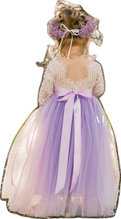 Purple Flower Girl Dress, Dress Lilac, Special Occasion Dress, Dusty Purple, Flower Girl Dress, Purple Flower, Girl Dress, Lilac, Flower Girl