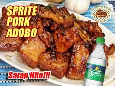 Sprite Recipe, Easy Meat Recipes, Fried Chicken Recipes, Rib Recipes, Pork Dishes