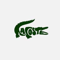 the word costa written in green with an alligator's head and tail on it