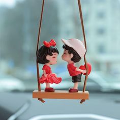 PRICES MAY VARY. 【High-quality Materials】This car hanging ornament is made of high-quality PVC materials, which are durable and not easy to fade. The surface is smooth and has a good hand feeling, making it comfortable to hold. 【Cute Cartoon Couple Design】This cute car decorations is designed as a cute cartoon couple, which is very suitable for decorating the car interior and adding a romantic atmosphere. 【Easy to Install】This swinging car hanging ornament is easy to install and does not require Cute Car Decorations, Clay Kawaii, Car Rearview Mirror Accessories, Wood Art Diy, Couple Design, Polymer Clay Kawaii, Cartoon Couple, Car Decorations, Pendant For Men