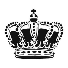 a black and white drawing of a crown