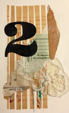 an altered collage with paper and scissors