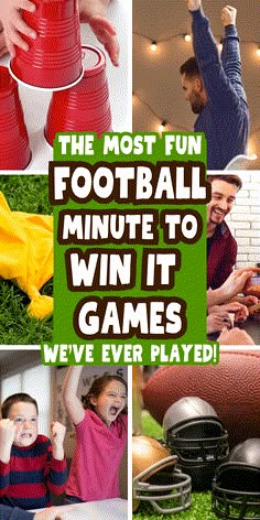 the most fun football minute to win it games we've ever played