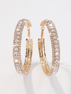 SkuCY-!154334MaterialRhinestone , Alloy FeatureRhinestone OccasionEvening , Banquet , Going out , Casual , Urban , Simple , Vintage SeasonsSpring , Summer , Autumn , Winter TypeEarrings Accessories , Ear-Ring ColorGOLD,WHITESizeOne_size Gold Jeweled Hoop Jewelry, Gold Jeweled Crystal Earrings, Gold Cubic Zirconia Crystal Earrings With Bling, Gold Crystal Wedding Earrings, Gold Bling Crystal Earrings For Wedding, Sparkling Gold Crystal Jewelry, Gold Metal Hoop Earrings With Sparkling Stones, Gold Rhinestone Hoop Earrings, Gold Round Bling Earrings