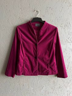 Designer OSKA Women's Corduroy Blazer Jacket with Button Size 1 Color Dark Pink  Size 1 - Regular Good used condition, see photo please! Please check measurements:  - shoulder to shoulder  42  cm                                                (16,53inch)                                 - length of the sleeve from the shoulder  58  cm                 (22,83inch) - the length of the sleeve from the armpit  42  cm              (16,53inch) - from armpit to armpit  48  cm Dark Pink Velvet Jacket, Corduroy Blazer, Womens Blazers, Dark Pink, Blazer Suit, Blazer Jacket, Favorite Outfit, Ukraine, Bathing Beauties