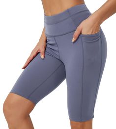 PRICES MAY VARY. ★【MATERIAL】:Women's biker yoga shorts stretch including 77% Polyester & 23% Spandex.Rataves women high waisted workout shorts are soft,non-see-through,lightweight,breathable,moisture-wicking,4 way stretchy fabric,yoga shorts provide super comfort. ★【HIGH-WAISTED&TUMMY CONTROL】: Rataves workout running yoga shorts for women are high-rise and wide waistband not only contours your curves but streamlines your shape for no muffin top and ample coverage while bending and stretching. M Fitted Biker Shorts With Pockets For Sports, Functional Yoga Biker Shorts With Pockets, Compression Athleisure Biker Shorts With Pockets, High Stretch Short Activewear With Pockets, High Stretch Activewear Shorts With Pockets, Compressive Biker Shorts With Pockets For Sports, Functional Biker Shorts With Pockets For Yoga, Fitted Gym Biker Shorts With Pockets, Short Length High Stretch Activewear With Pockets