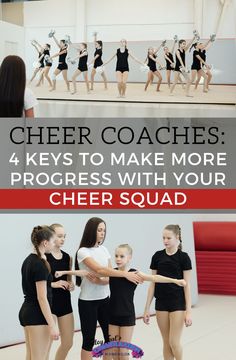 the cheer coach is teaching her students how to dance