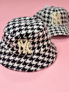 Be prepared to stand out when you wear this dad hat. This houndstooth design with the NY logo is what you are missing in your closet. Be Prepared, Dad Hat, Dad Hats, Bucket Hat, ? Logo, Hats, How To Wear, Closet, Design