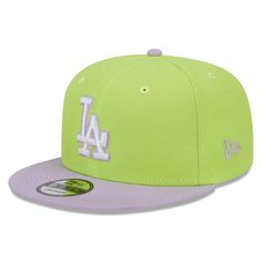 Ensure your Los Angeles Dodgers spirit is on full display and jam-packed with vibrance when you sport this Basic Two-Tone 9FIFTY hat from New Era. It features a helpful snapback closure for a fully customizable fit and a structured construction with a high crown for a classic flat bill aesthetic. Distinct Los Angeles Dodgers embroidery on the front panels and spring-inspired colorway keep your fandom at the forefront of any outfit. Snapback High Crown Wipe clean with a damp cloth Structured fit Multicolor Sports Hats For Spring, Adjustable Purple Baseball Cap For Sports, Sporty Snapback Hat For Spring Sports, Purple Casual Sports Hat, Casual Purple Sports Hat, Purple Snapback Baseball Cap For Spring, Spring Purple Snapback Baseball Cap, Spring Sports Snapback Hat With Flat Brim, Spring Sports Snapback Hat With Flat Bill