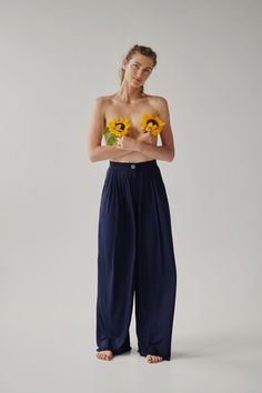 Unique Palazzo Pants High Waisted Navy Blue Pants Boho - Etsy Summer Rayon Wide Leg Pants, Summer Wide-leg Rayon Pants, Summer Wide-leg Rayon Harem Pants, Elegant Wide Leg Beach Trousers, Summer Wide Leg Pants With Pockets, High-waisted Rayon Wide Leg Pants For Vacation, Blue Wide-leg Harem Pants For Summer, Chic Blue Wide Leg Culottes, Blue Harem Pants For Summer