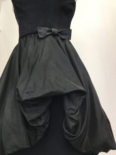 Gothic Skirt, Black Peplum Dress, Black Peplum, Bubble Hem, Bubble Skirt, Hem Skirt, Skirt Dress, Sewing Clothes, Dress With Bow