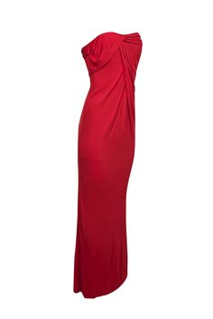 Looking for the perfect dress for your next special occasion? Look no further than this red strapless formal gown by David Meister. With boning detail in the bust and a ravishing red color, you'll be a sexy siren in no time. Complete the look with black stilettos, statement earrings, and a classic clutch. Size 4 Made in USA Shell 100% Rayon Lining 1 100% Polyester Lining 2 100% Acetate Invisible zipper back Strapless Ruched detail Boning bust detail Bust 32" Waist 32" Length 58" Black Stilettos, Formal Gown, Formal Gowns, Invisible Zipper, No Time, Evening Wear, Perfect Dress, Red Color, Bridal Gowns