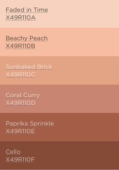 the color scheme for different shades of pink and brown