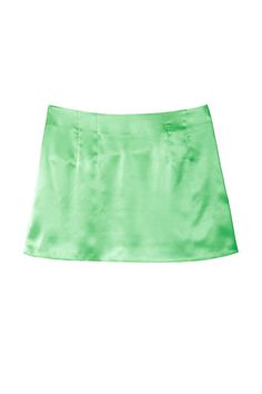 Impossibly mini skirt in a mid rise fit with invisible side zipper and hook and eye closure. Formulated in luxuriously soft and lightweight 100% Silk Charmeuse that feels buttery on the body, and looks flattering on all body types. Model 1 (Pink, Ivory & Chartreuse) 5'6 wearing size Small / Model 2 (Black & Mint) 5'10 wearing size Small Measurements on size small : length - 14" / waist - 28" / bottom hem - 38" Allow 10-15 days to ship out from NYC Nyc Model, Pink Ivory, Silk Charmeuse, Body Types, Side Zipper, Mini Skirt, Mid Rise, Casual Shorts, Mini Skirts