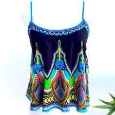 Nwot Very Pretty And Easy To Combine With. You’ll Love The Design N Fit. Vibrant Blue Tops For Vacation, Blue Tops With Vibrant Print For Beach, Blue Summer Tops With Vibrant Print, Summer Blue Tops With Vibrant Print, Vibrant Blue Top With Colorful Pattern, Blue Vibrant Print Summer Tops, Vibrant Blue Tops With Colorful Pattern, Vibrant Blue Top For Beach, Vibrant Blue Beach Top