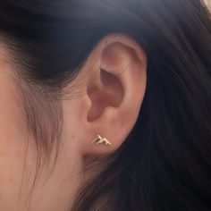 14K 18K Real Solid Gold Mountain Studs Earrings, Minimalist Earring, Hiking Jewelry, Tiny Mountain Earrings, Birthday Gifts for Her, - Etsy Mountain Earring, Hiking Jewelry, Gold Mountain, Granola Girl Aesthetic, Mountain Earrings, Minimalist Earring, Granola Girl, Earrings Dainty, Studs Earrings