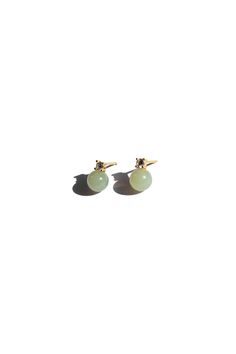 Crafted with a shiny zircon and green nephrite jade, these Esther stud earrings make a statement without being too flashy. Perfect for any occasion. Weight: 2g/pair Bead: nephrite, diameter 7mm Zircon: 3mm x 3mm Jade Stud Earrings, Nephrite Jade, Pop Bottles, Jade Jewelry, Green Jade, Jade Green, Mild Soap, Flower Earrings, Sale Items