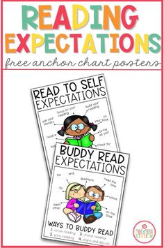 two reading expectations posters with the words, read to self expectations and an expection