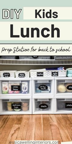 I’m setting up a two-part system. The first part is for me because I like to pack the cold portion of the lunches for a few days all at once. The second part is for B to pack her lunchbox in the morning.