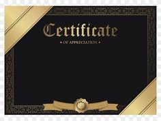 a certificate with gold ribbon and an ornate border, hd png downloads to be used