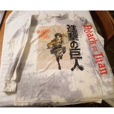 Attack On Titan Boys Long Sleeve Shirt - Levi Ackerman - Size Small - Nwt Unisex Style Long Sleeve T-Shirt That Works Perfectly For Both Boy Or Girl. This Attack On Titan Levi Shirt Is A Steal For Any Levi Fans. I Mean, It’s Levi,? What Else Do You Need To Know? White Bleached Long Sleeve Top, Cheerleading Shirts, Boys Long Sleeve Shirts, Embellished Sweatshirts, Levis Shirt, Attack On Titan Levi, Long Sleeve Kids, Adidas Sweatshirt, Levi Ackerman