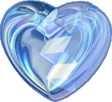 a blue heart shaped object is shown in this image, it appears to be an ornament