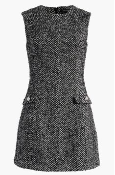 Step into timeless elegance with the Chantelle Herringbone dress, a sophisticated blend of modern chic and classic allure. Crafted from a luxurious fabric composition, making it perfect for both professional settings and special occasions. 32 1/2" length (size 6); Hidden back-zip closure; Jewel neck; Sleeveless; Lined; 71% polyester, 26% wool, 1% viscose, 1% acrylic, 1% nylon; Machine wash, line dry Our Model Alexis is 5’5 and wearing a 2. She normally wears S, 2-4. Herringbone Tweed, Favorite Daughter, Blazer With Jeans, Maternity Shops, Jewel Neck, Designer Clothes For Men, Herringbone Pattern, Modern Chic, Modern Outfits