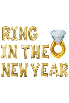 Ring in the new year balloon New Year’s Eve Bachelorette Party, New Year Bridal Shower Ideas, Engagement Party New Years Eve, New Years Bachelorette Party, Ring In The New Year Engagement Party, New Year’s Eve Engagement Party, Nye Engagement Party, New Years Engagement Party, December Engagement Party