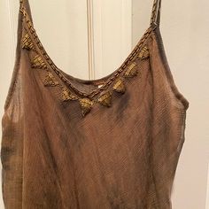 Beautiful Freepeople Tie-Dye Tank! Extremely Light Weight And Flowy. The Beaded Straps And Ruffled Back Make This Shirt Super Unique. Has Undertones Of Nude Pink. Only Worn Once, Like Brand New! Size M But It Would Fit Size S-M. Embroidered Tank, Nude Pink, Free People Tops, Tie Dye, Free People, Dye, Womens Tops, Tank Tops, Brand New