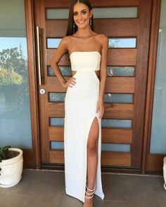 Formal Gowns Evening Dresses, White Prom Dress Long, White Prom, White Prom Dress, Professional Dresses, Little White Dresses, White Wedding Dresses