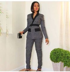 Be sure to stand out in this classy-unique and stylish suit set Its made with 100% African wax cotton, It has zipper at the pants for easy wear. It can be worn to the office and formal occasions. This outfit will make you appear elegant giving you a simplistic look! This piece is made with love in Nigeria Custom measurements are welcomed (preferred) but its absolutely fine if you don't have your measurements, We can guide You using Our size chart. This piece can be made in other prints, kindly c Elegant Workwear Pantsuit With Matching Set, Elegant Matching Pant Set For Workwear, Fitted Matching Set For Workwear, Fitted Pant Set For Office, Elegant Cotton Pant Set For Work, Cotton Workwear Sets, Elegant Cotton Sets For Workwear, Chic Fitted Cotton Pant Set, Elegant Fitted Cotton Pant Set