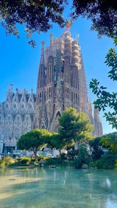 the saffront cathedral in barcelona, spain is one of the most famous buildings