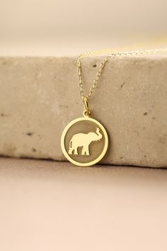 Gold Elephant Pendant - Elephant Gold Necklace ● Material of pendant: Solid Gold 14k ( REAL GOLD ) ● Metal Stamp: 14k ( REAL GOLD ) ● The pendant is available in 5 sizes: - 12,7 mm / 0.5 inches (Diameter) - 14,0 mm / 0,55 inches ( Diameter ) In the photos - 15,3 mm / 0.6 inches ( Diameter ) - 16,5 mm / 0,65 inches ( Diameter ) - 19,1 mm / 0,75 inches ( Diameter ) ( In the photos the size is 14mm / 0.55 inches Diameter ) ( Jump Ring inner diameter: 4 mm ) ● Material of chain: Solid gold 14k ( REA Round Charms Necklace For Birthday Gift, Handmade Round Charm Necklace For Birthday, White Gold Round Charm Necklace As Gift, Round White Gold Charm Necklace As Gift, Yellow Gold Jewelry With Charms For Birthday Gift, Round White Gold Charm Necklace Gift, Yellow Gold Jewelry With Hallmark For Birthday, Birthday Jewelry Pendant With Hallmark, Silver Charm Necklace Stamped 14k As Gift