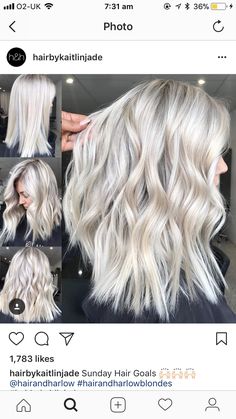 Cold Blonde Hair, Light Blonde Hair, Silver Blonde, Blonde Hair Looks, Beauty Hair Makeup, Platinum Blonde Hair, Hair Color Dark