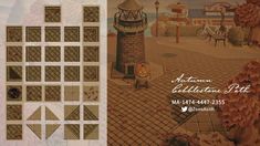 an advertisement for the autumn collection of arts and crafts, with images of lighthouses