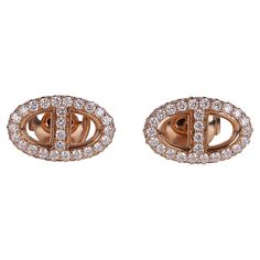 Luxury Oval Diamond Earrings, Luxury Diamond Earrings With Halo Design, Luxury Rose Gold Diamond Earrings With Halo Design, Rose Gold Formal Earrings, Oval Luxury Earrings, Designer Diamond Earrings For Anniversary, Luxury Rose Gold Oval Earrings, Designer Rose Gold Earrings For Formal Events, Designer Rose Gold Earrings For Formal Occasions