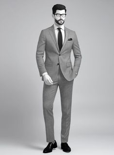 A fashion style of a celebutante is always eagerly awaited. Be a superstar by wearing our Napolean Stretch Gray Wool Suit that consists of wool, micro fibre and lycra and is so light and comfortable that you won't want to wear anything else. So don't miss out on being exceptional and a fashion icon for your evening.  Look Includes   Napolean Stretch Gray Wool Fabric  Two Button Jacket Style  Notch Lapel  Horn Royal Black Buttons  Single Vent  Three Cuff Buttons  Two Welted Back Pockets on Trousers    Click 'Customize Now' to modify the look if needed.   Lining: Viscose; Dry Clean. Subtle Fashion, Grey Wool Suit, Classic Gray, Tuxedo Suit, Black Tuxedo, Tuxedo Jacket, Rich Fabric, Wool Suit, Fashion Icon